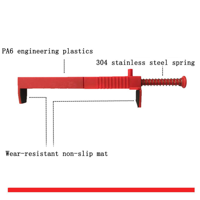 LXQ 7.9-9.4 Inch extended upgrade Brick Line Clips Line Runners Sold In Pairs,Red