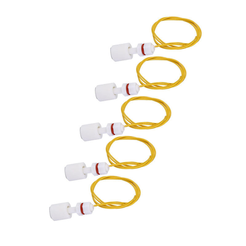 Pack of 5 Plastic Float Switch P3508 Liquid Level Sensor Controller for Water Tank Pools - Used in Electrical, Drainage, Level Control and Alarm