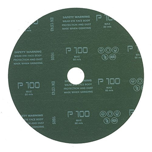 Mercer Industries 304100-7" x 7/8" Aluminum Oxide Resin Fiber Discs, 100 Grit (25 pack) 7" x 7/8" 25 pack