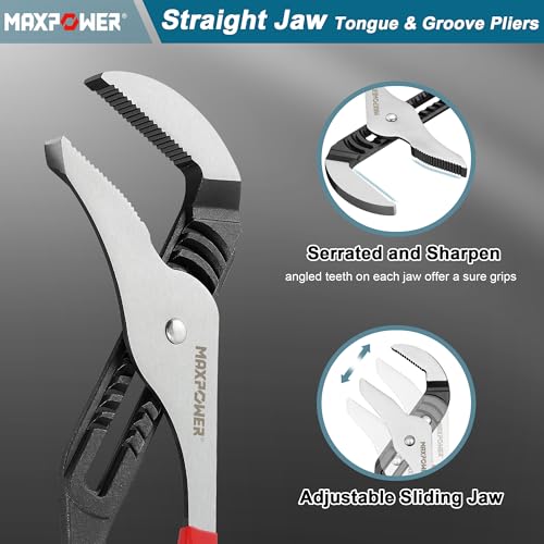 MAXPOWER 20 inch Groove Joint Pliers, 5.5 inch Max Opening 20"