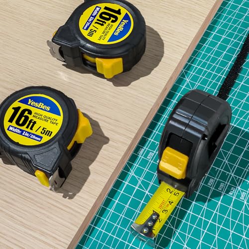 Tape Measure 16 ft, 8 Pack Bulk Easy Read Measurement Tape, Self-Locking Measuring Tape Retractable 16 FT by 1 in