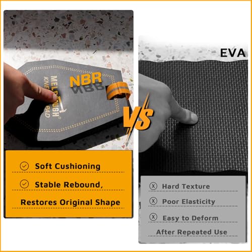 MELOTOUGH Small Tool Pouch for Belt,Electrician Tool Pouch,Mini Kneeling Pad with Carabiner Clip, Portable 1 Inch Thick NBR Foam Kneeling Pads for Work Construction, Mechanics, Plumbers, Electricians