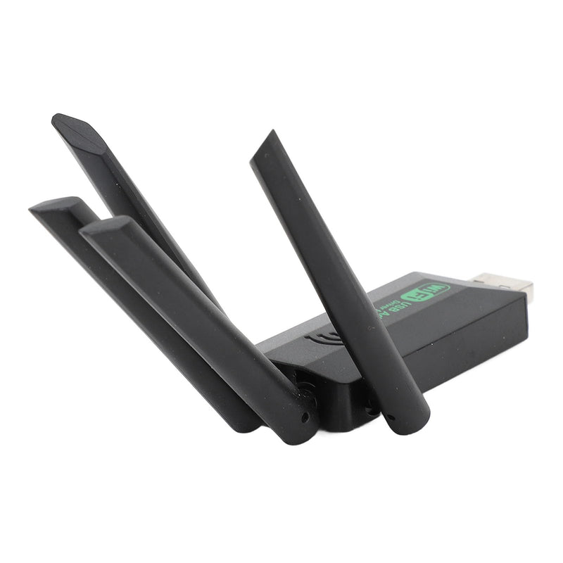 USB Adapter, 1200Mbps Dongle USB 3.0 Dual Band 5G 2.4G, Network Adapter for Desktop Laptop PC, Dual 5dBi Antennas, Supports