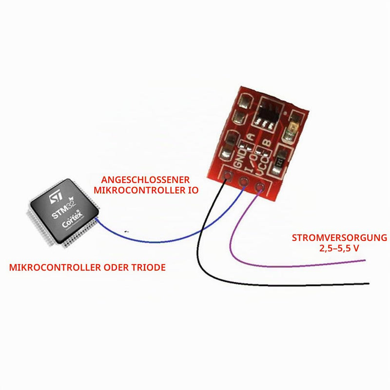 Hailege TTP223 Capacitive Switch Button Module Self-Lock High Low Level Output 2.5-5.5 V Pack of 20