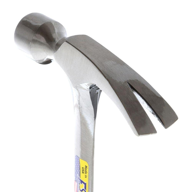 ESTWING Framing Hammer - 22 oz USA Made Curved Claw Hammer with Milled Face & Shock Reduction Grip - E3-22CMR