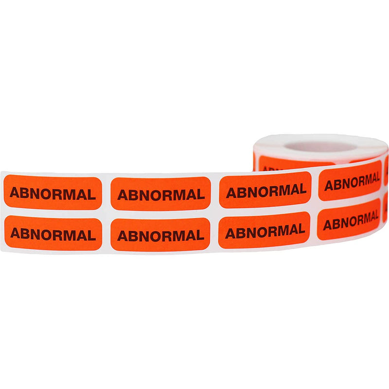 Abnormal Medical Medical Healthcare Labels 0.5 x 1.5 Inch 500 Total Stickers