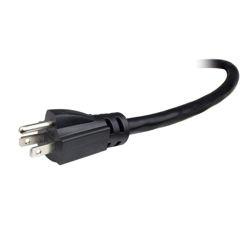 10ft 12 Gauge 3 Prong Power Supply Cord, 110V 115V 120V Pigtail Cable, Heavy Duty Replacement, Male-to-Male for Appliance, NEMA 5-15 Plug US SJT 12AWG (12/3), Black (10ft) 12/3 10ft