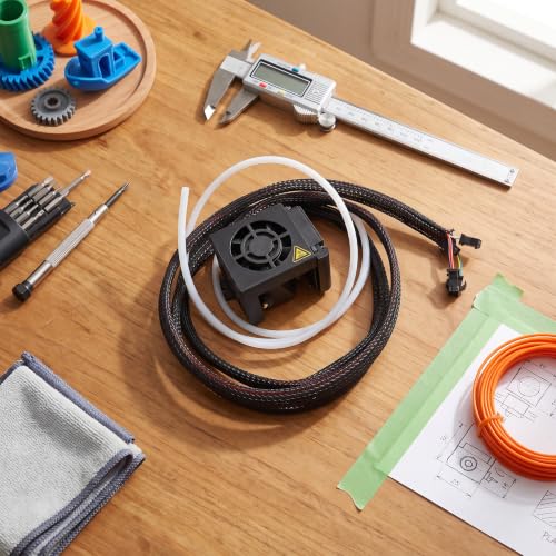 Ender 3 Hotend Replacement Full Assembled All Metal Extruder Kit 24V with Brass Nozzle Aluminum Block Cooling Fan for 3D Printer Upgrade Easy Install
