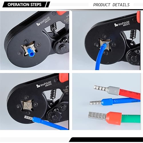 Newhouse Electric FTK1200 Ferrule Crimping Tool Kit with Wire Crimper Tool, Secure Wire Ferrule Nylon Container, and 1,200 Electrical Wire Connectors, Electrician Tool Set for Home Improvement