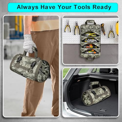 Electrician's Tool Bag Roll Up Portable Heavy Duty Motorcycle Organizer