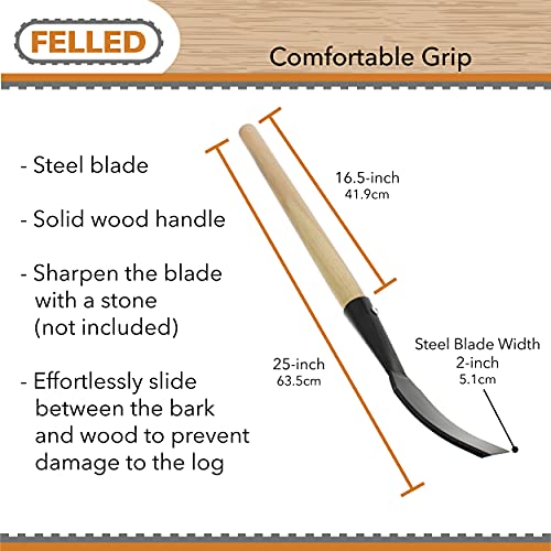 Felled Bark Spud Debarking Tool, Log Peeler Tools Bark Removal Tool Log Debarker Tool, Bark Peeler Bark Stripping Tool