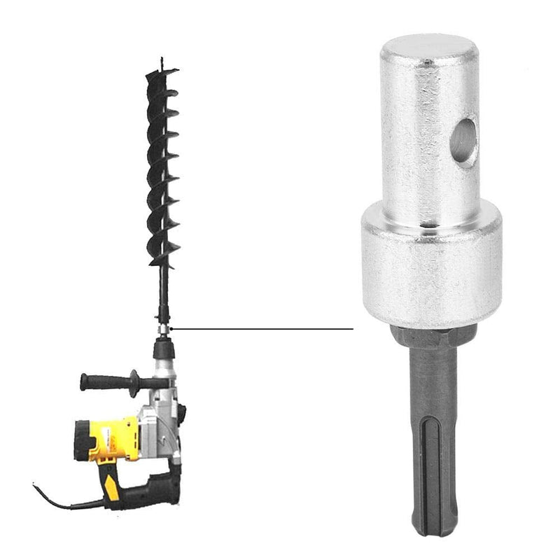 Earth Auger Adapter Connector Drill Accessories Drill Set 2 Pits 2 Slots Metal Round Shank Rotary Tool Drill Parts Wood Aluminum Copper Iron