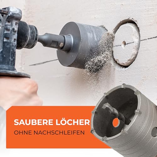 BAUBECK Drill Bit 68 mm, SDS Plus for Concrete and Stone, M22 Can Drill, Masonry SDS-Plus Core Hole Drill, Socket Drill, Crown Drill Bit, Socket Drill Bit, SSD Sockets Drill Bit, Hollow Drill Bit SDS Plus Bohrkrone