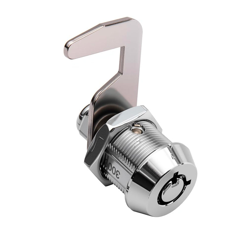 Toolbox Lock Tubular Cam Replacement Lock Hook Cam Keyed Alike (5/8 Inch, Chrome Finish, 5 Pack) Chrome Pack of 5 5/8 Inch
