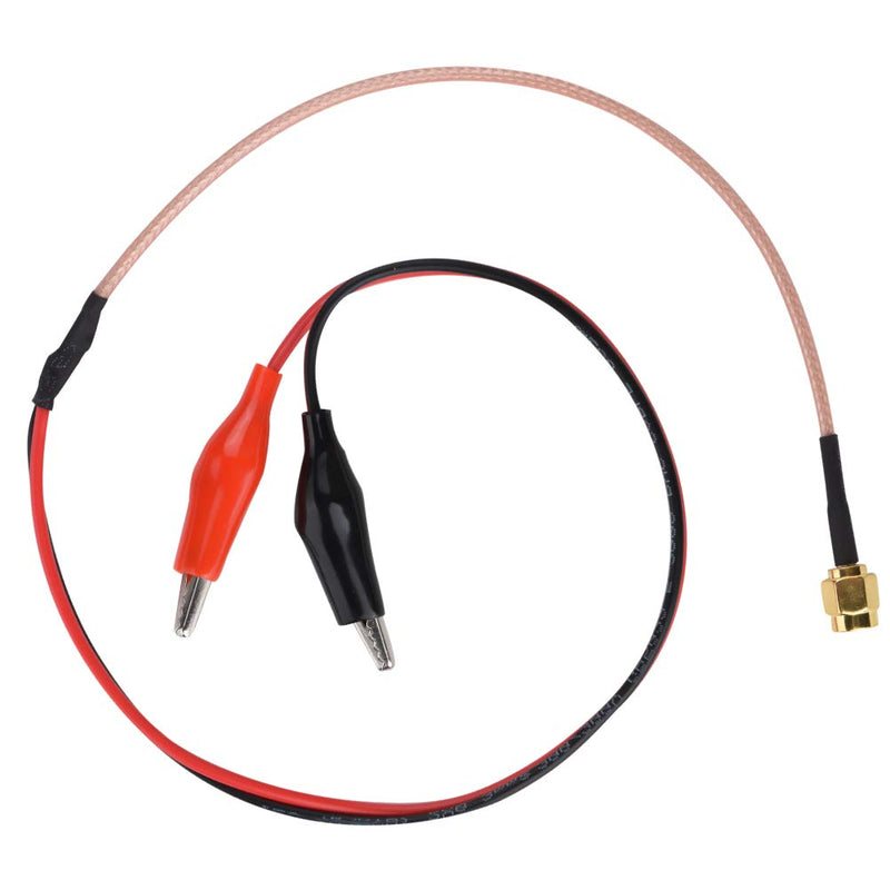 Elprico High Frequency Interconnect Cable, 52cm Red Black Measurement Cable, Includes SMA RG316 High Temperature Cable 18AWG Silicone Wire and Alligator Clip