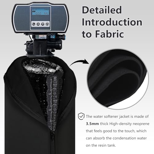 Bitubi Water Softener Neoprene Sweat Jacket, Outdoor Water Softener and Filter Tank Cover to Prevent Sweating, Water Softener Insulated Cover (12x52, Black) 12x52(Tank Jacket) Neoprene Sweat Jacket (Black)