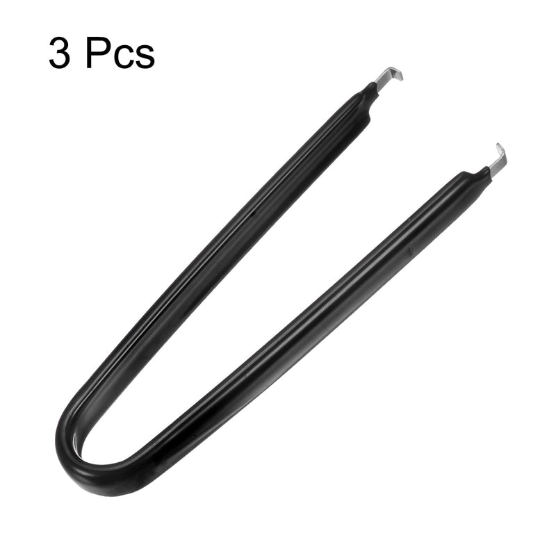 QUARKZMAN 3Pcs IC Chip Extractor IC U Shape Pliers Stainless Steel with Insulated Vinyl Handle Motherboard Circuit Board Component Extractor Chip Extractor for PCB Removal Tool Black
