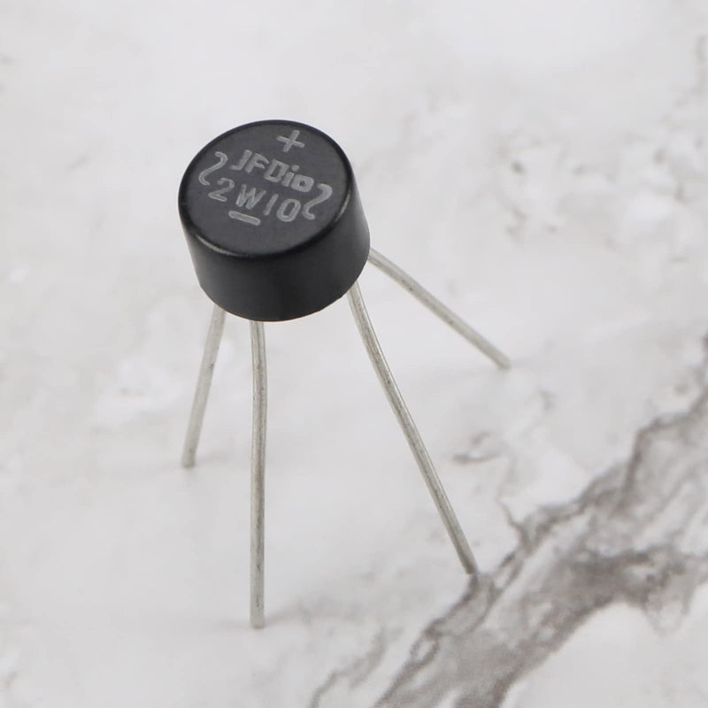 The Lord of The Tools Pack of 30 2W10 2A 1000V Bridge Rectifier Diodes Axial 1000 Volt Full Wave Silicone Diodes Bridge Diode Rectifier Electronic Component for Experiment Production