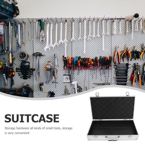 Operitacx Tool Case Medicine Storage Box Large Capacity Toolbox with Handle Safety Clasp and Round Corner Edges Portable Carrying Case for Home School Garage Hospital 14.17 X 8.26 X 2.95 in White