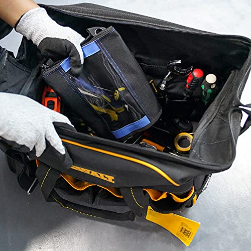 MELOTOUGH Utility Tool Tote bag Combo Kit-Includes 2 Medium Tool Organizer Bags + Utility Canvas Zipper Tool Bag Fastener Bag Heavy Duty Mesh Window, Hanging Grommets