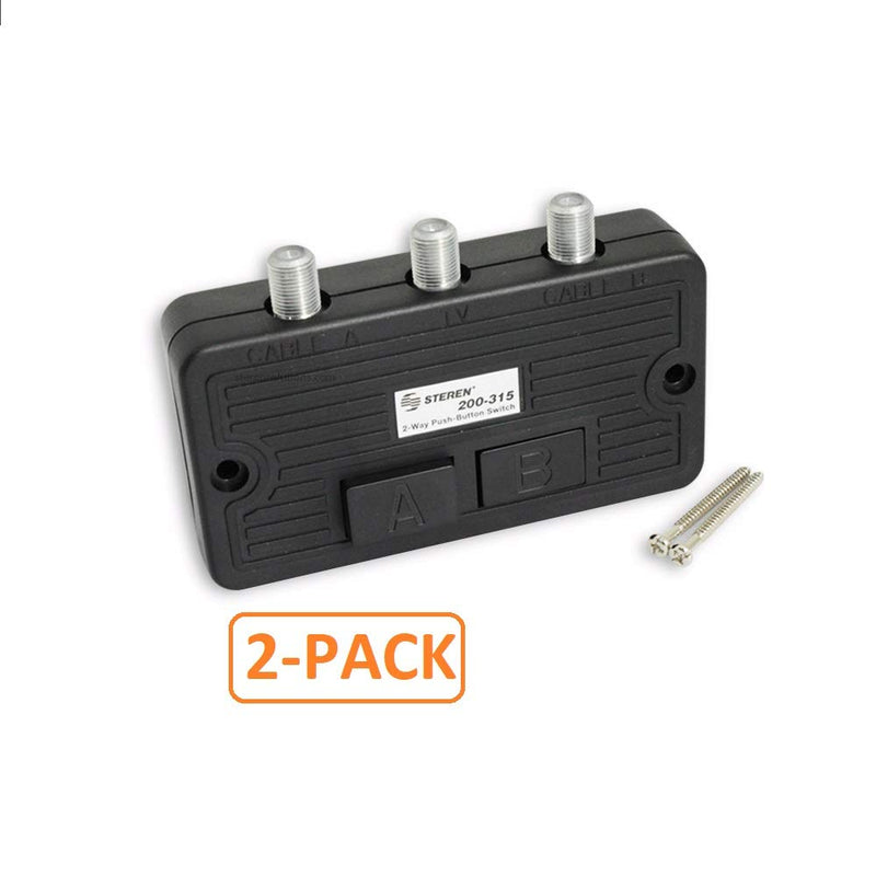 Coax Splitter 2 Way - Network Switch - Manual Transfer Switch - Ab Cuts - Hdmi to Coaxial Cable Adapter for Tv - Cable Splitter 2 Way - Rg6 Ab Switch (2-Pack) 2-Pack