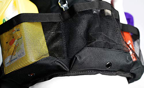 MELOTOUGH Bucket Idea Bucket Wash Tool Organizer + Heavy Duty Tradesman Pro Tool Pouch with Various Sized Pockets and Electrical Tape Thong