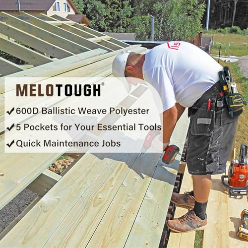 MELOTOUGH Small Tool Pouch with Quick Release Belt Clip,Tool Belt Pouch Mini Work Organizer Tool Holster Knife Holder