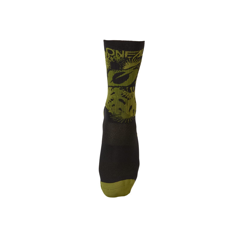 O'Neal Men's MTB Performance Sock Plant 10-12 Black/Green