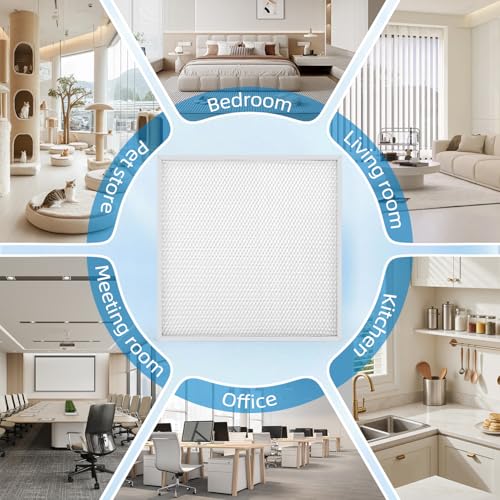 2 Pack 16x16x1 Reusable Electrostatic Washable MERV13 Aluminum HVAC Furnace Replacement Air Filter,Dust Defense Pleated Permanent, Actual Size:15.5 x 15.5 x 0.8 Inches 2