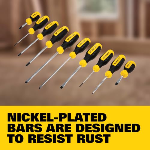 STANLEY Screwdriver Set, 10 Piece, Cross-Tip & Slotted (STHT60799)