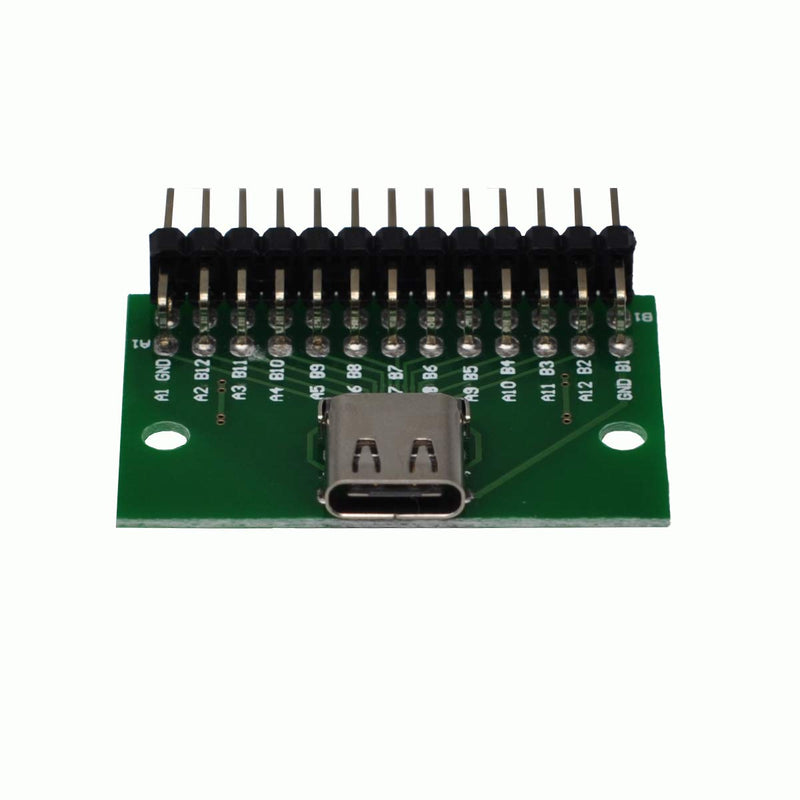 WLGQ USB 3.1 TYPEC with PCB Test Socket 2.54 Pitch Pin Header Test Board USB-c Nut 0.1In PIN