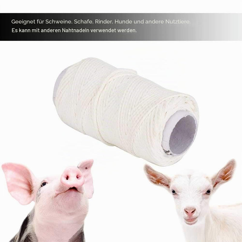 Surgical Suture Material, Silk 4.5 x 2 x 2 cm, 3 Pcs/Set, Easy to Remove Veterinary Suture Thread for Cattle (18 Gauge Suture)