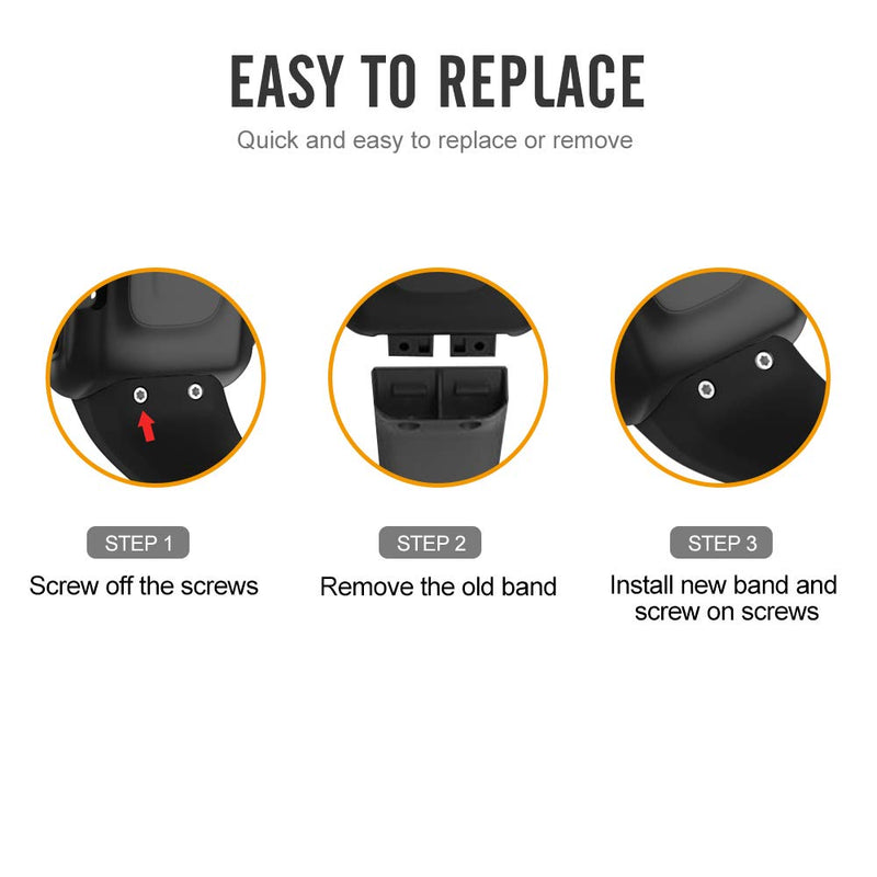 Compatible with Garmin Forerunner 35 Band,Solf Silicone Replacement Bands for Garmin Forerunner 35 Watch Black