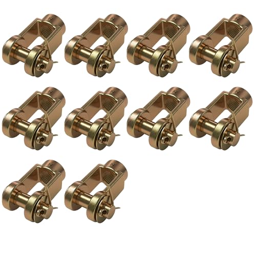 10 Pack Slack Adjuster Clevis Pin Kit for Air Brake Chambers with 1/2'' Pin Push-Rod Clevis, 5/8'' Female Thread Standard Stroke Clevis-Yoke Replaces 1245C185 10 Pcs