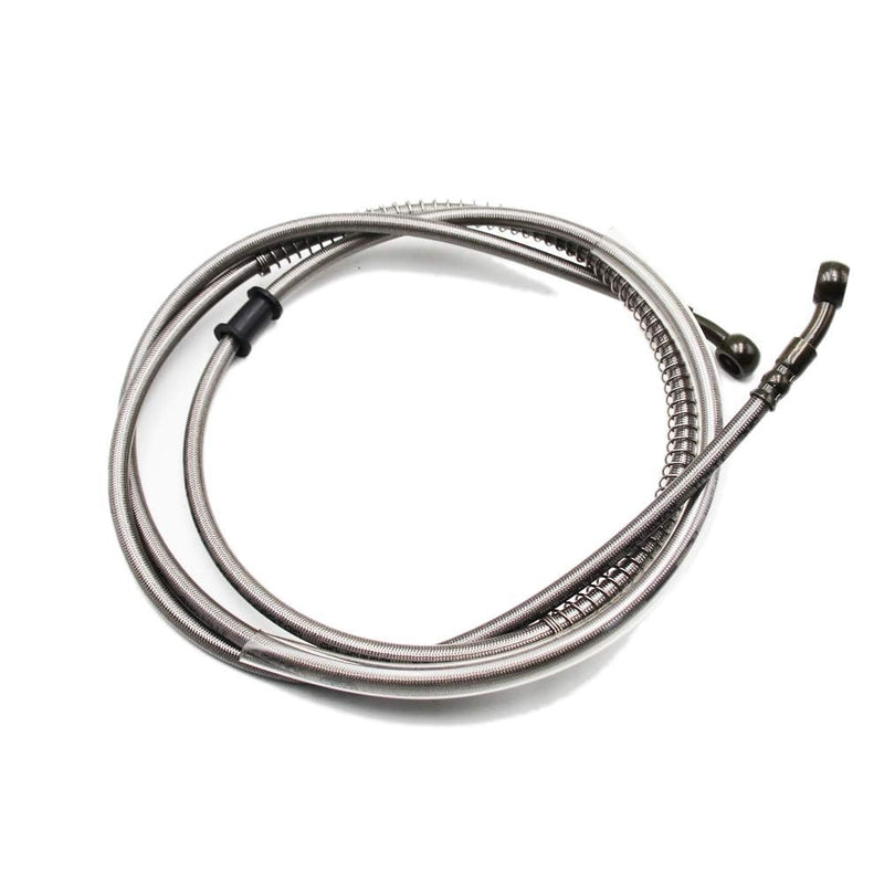 PRO BAT 86" Braided Hydraulic Brake Hose Line Pipeline For Chinese GY6 Scooter ATV Dirt Bike Go Kart 10mm Banjo Ends Gray 86"/220cm