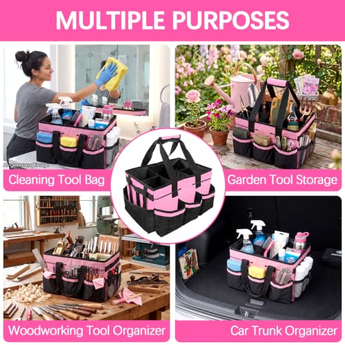 Cleaning Caddy Bag with Handle, Cleaning Caddy Supplies Organizer