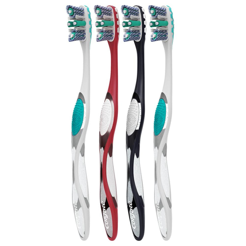 Colgate 360 Advanced Whitening Soft Toothbrush Pack, 4 Adult Soft Toothbrushes with Cheek and Tongue Cleaner, Helps Clean Your Teeth, Tongue, Cheeks, & Gums, 4 - Pack (Pack of 2) 1 Count (Pack of 8)