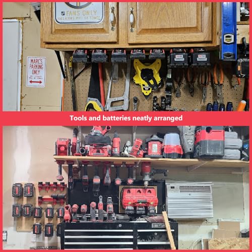 22pcs Tool and Battery Holder for Milwau-kee 18V Battery and Tool