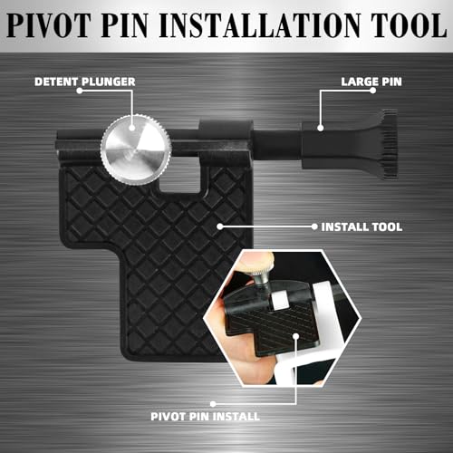 BESTNULE 20pc Enhanced Roll Pin Punch Set with Pivot Pin Tool & Bench Block With Bench Block and Pivot Pin Tool