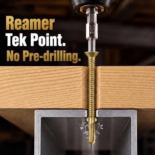 100Pcs Trailer Deck Screws #14 X 2-3/4" Metal Self Tapping Screw,Bronze #14 x 2-3/4" Bronze 100