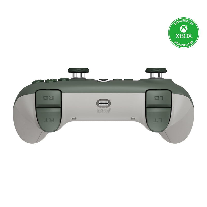 8BitDo Ultimate C Wired Controller for Xbox with Hall Effect Joysticks and Hall Triggers, RGB Lighting Fire Ring, Compatible with Xbox Series X|S, Xbox One, Windows 10/11 - Officially Licensed (Dark Green) Dark Green