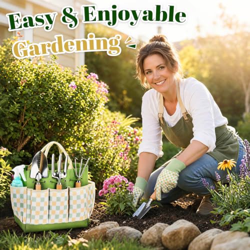 Heavy Duty Gardening Tool Set with Tote Bag, Great Gift for Gardeners