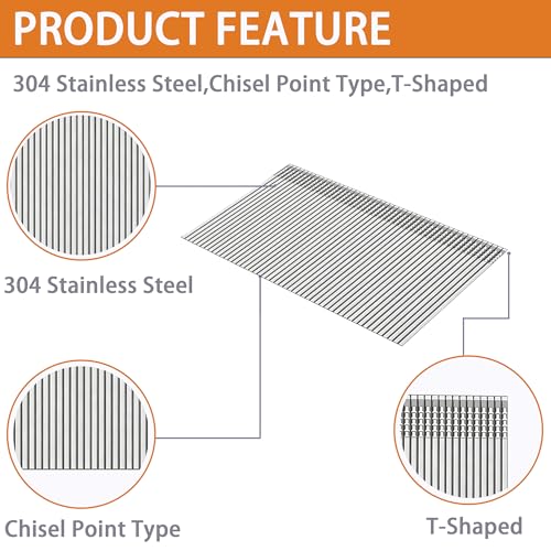 16 Gauge 304 Stainless Steel Finish Nails, 1-3/4": 2000PCS 1-3/4"---2000pcs