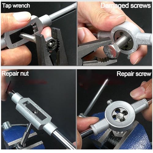Metric tap and die set M3 to M12（40psc) Tap & die sets Rethreading tool kit screw tap set machuelos para hacer roscas a metal Includes storage box