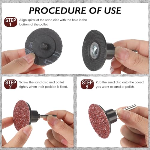 300 Pcs 2 Inch Sanding Discs 36 Grit Lock Die Grinder Sanding Disc Quick Change Disc Accessories for Surface Prep Strip Grind Polish Finish Burr Rust Paint Removal