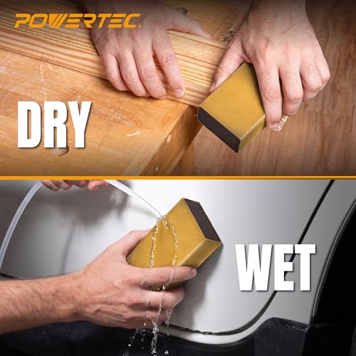 POWERTEC PSA Sandpaper Roll Set, 2-3/4" x 20 Yards (80/120/220/320 Grit, 5 Yards Each), Adhesive Backed Longboard Sanding Roll for Woodworking, Automotive, Air File & Hand Sanding Blocks (4RA1200) 4 Pack