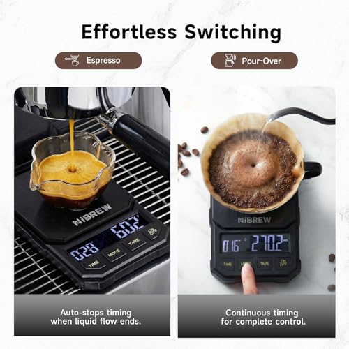 HiBREW Coffee Scale with Timer, 2kg/0.1g Precision, Battery Powered