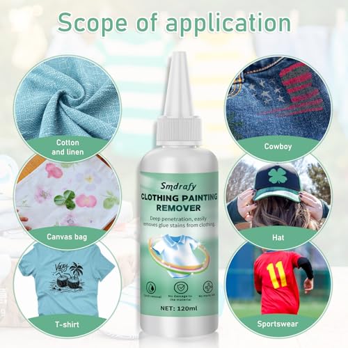 120 ml flock remover, pressure corner flex remover, flock remover cleaner | Quickly and easily removes marks from clothes, flock remover cleaner, adhesive remover