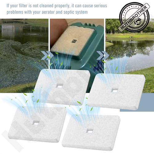 Upgraded 8 Pcs Air Filterc Compatible with Hiblow HP 60 & HP 80 Series Septic Air Pump HP-80-0110 HP-80-0117 Hp-80 Hp-60 Hp-80-XXXX Hp-60-XXXX - 3.7“ W x 4.3” L 2.11 ounces