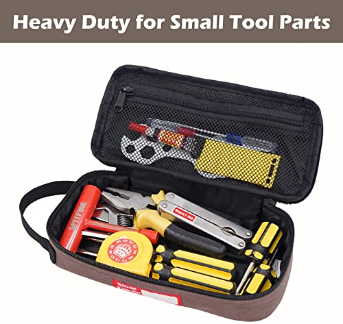 Rough Enough Small Tool Bag Pouch Case Box with Zipper Handle Canvas